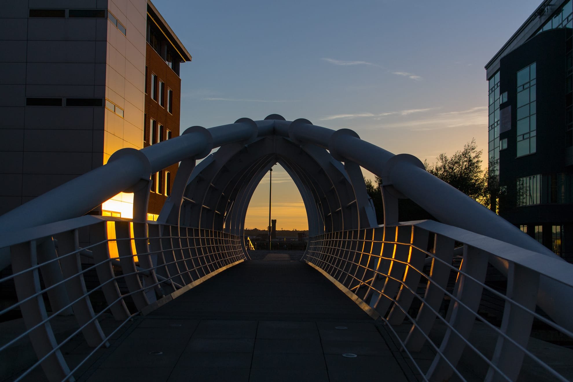 Engineering, Bridge, Liverpool, Sunset, Mersey, Glass, Reflections, City, Buildings, Offices, Accesibility Statement